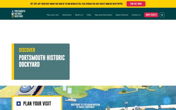 Screenshot of historicdockyard.co.uk