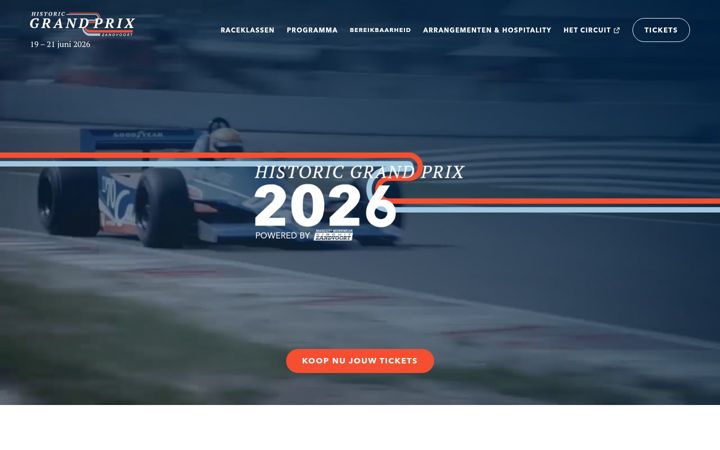 Screenshot of historicgrandprix.nl