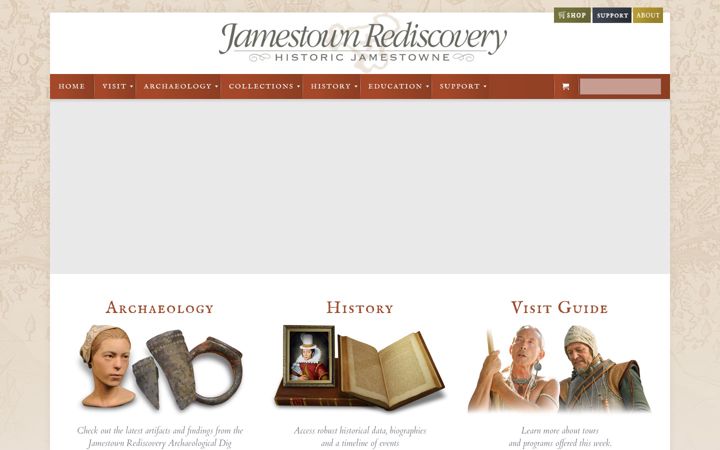 Screenshot of historicjamestowne.org
