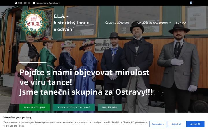 Screenshot of historickytanec-ela.cz