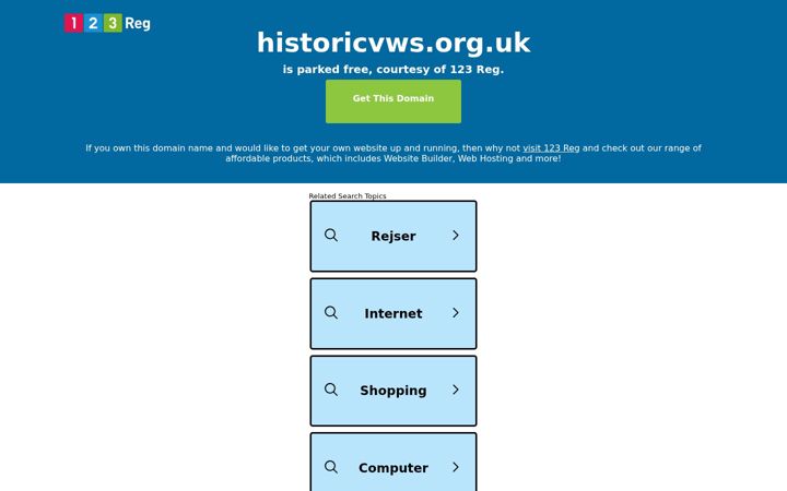 Screenshot of historicvws.org.uk