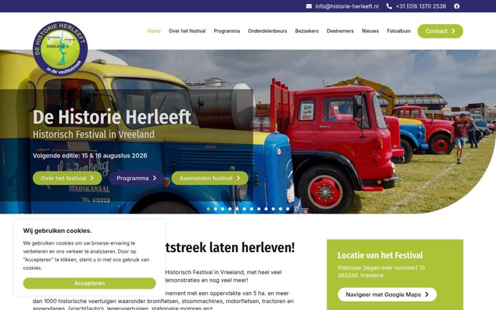 Screenshot of historie-herleeft.nl