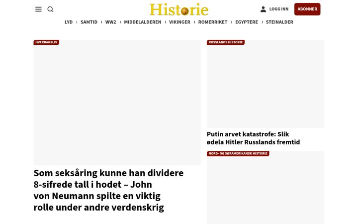 Screenshot of historienet.no