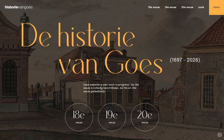 Screenshot of historievangoes.nl
