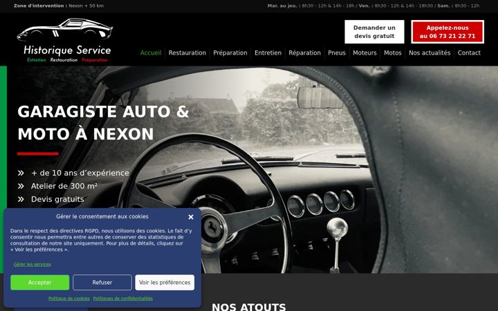 Screenshot of historiqueservice.fr
