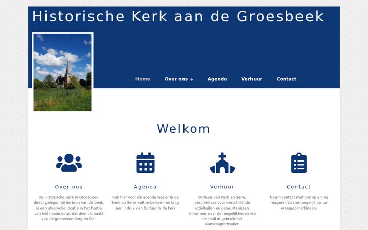 Screenshot of historischekerkgroesbeek.nl