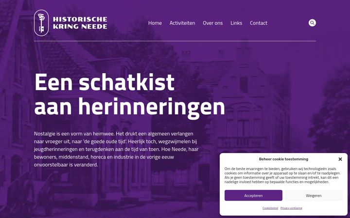 Screenshot of historischekringneede.nl