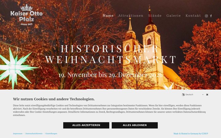 Screenshot of historischer-weihnachtsmarkt-magdeburg.de