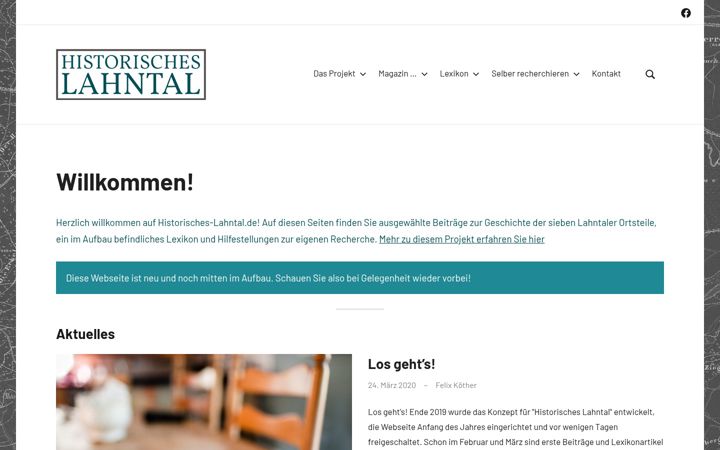 Screenshot of historisches-lahntal.de