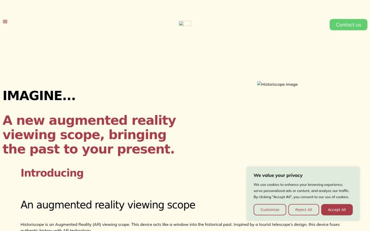 Screenshot of historiscope.co