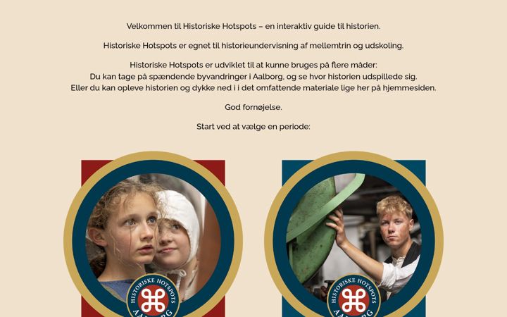 Screenshot of historiskehotspots.dk