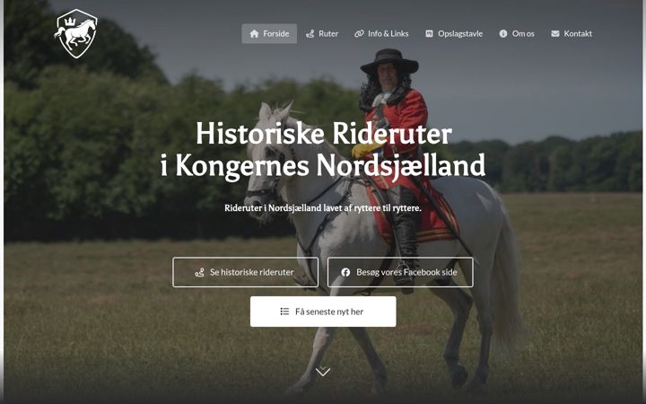 Snimka zaslona za historiskerideruter.dk