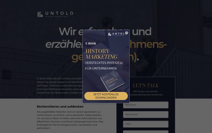 Screenshot of history-untold.de