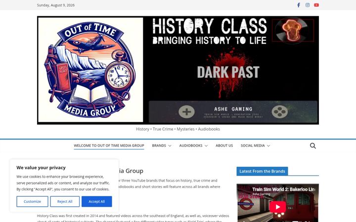 Screenshot of historyclass.co.uk