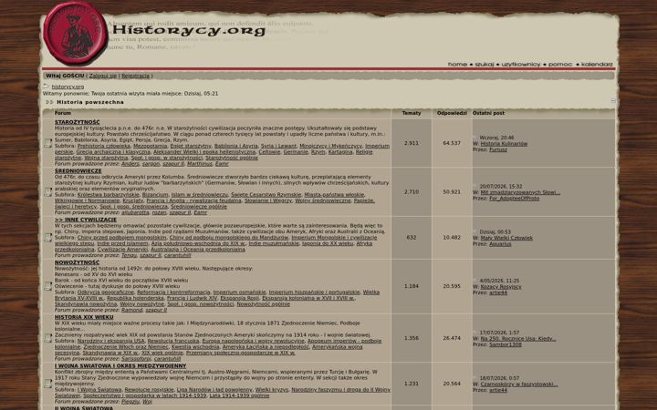 Screenshot of historycy.org