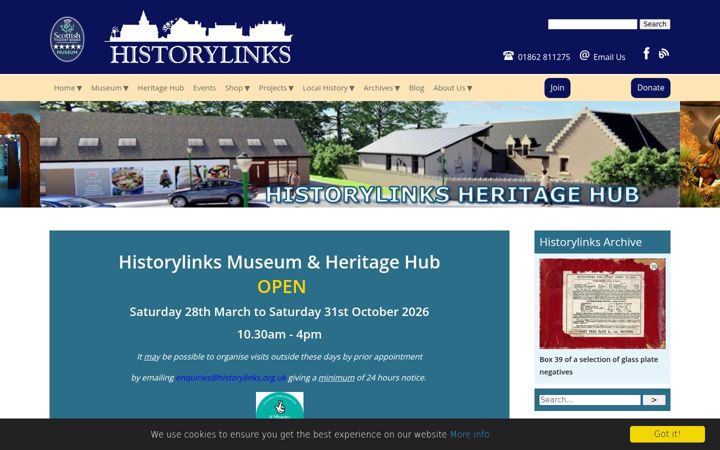 Screenshot of historylinks.org.uk