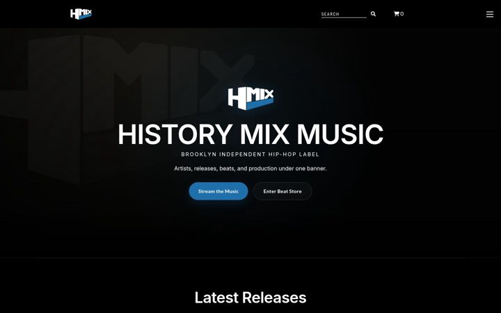 Screenshot of historymixmusic.com