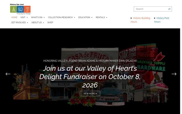 Screenshot of historysanjose.org