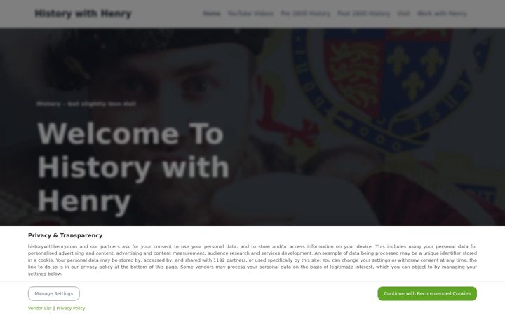 Screenshot of historywithhenry.com