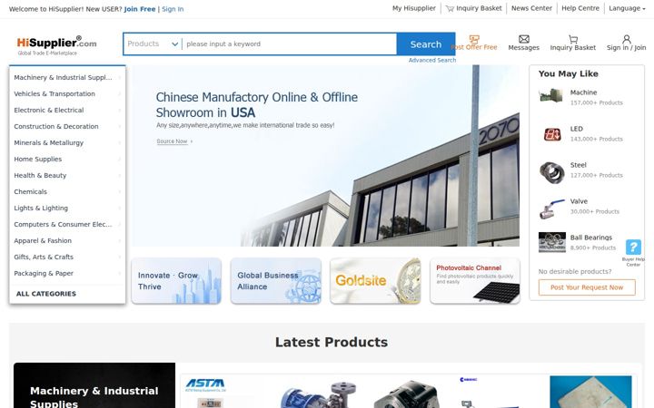 Screenshot von hisupplier.com