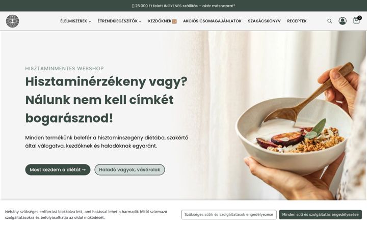 Screenshot of hisztaminmentes.hu