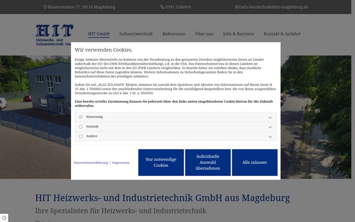 Screenshot of hit-magdeburg.de