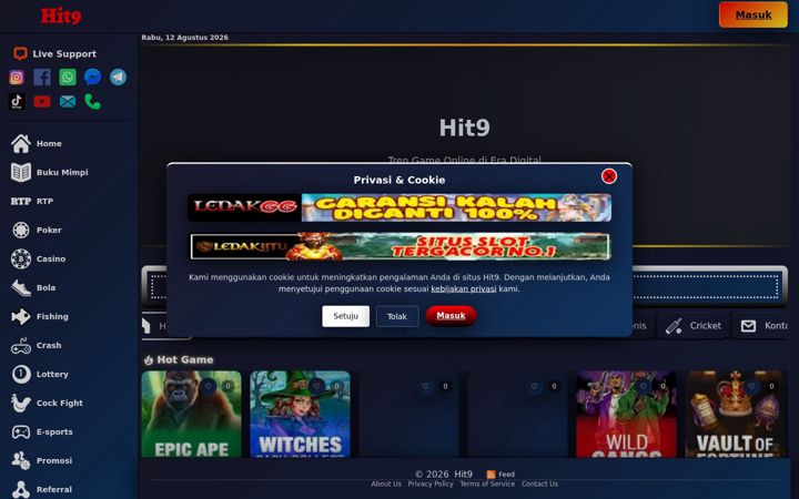 Screenshot of hit9game.org