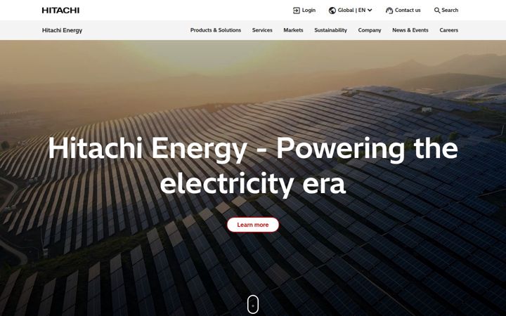 Screenshot ta' hitachienergy.com