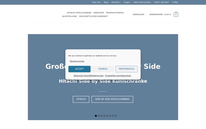 Screenshot of hitachikuehlschrank.de