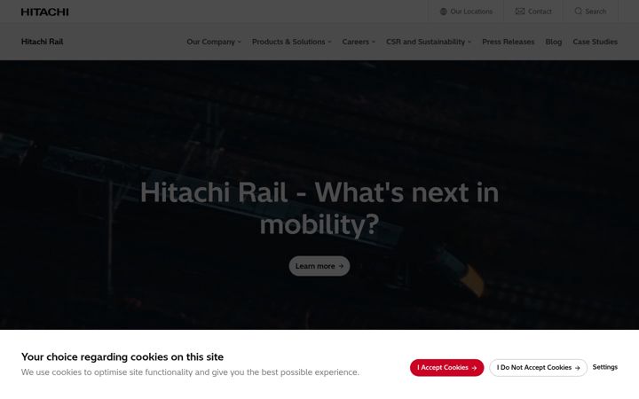 Captura de pantalla de hitachirail.com