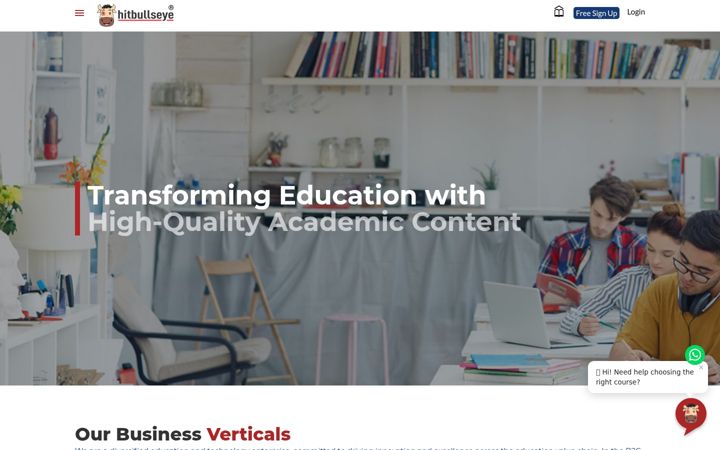 Screenshot of hitbullseye.com