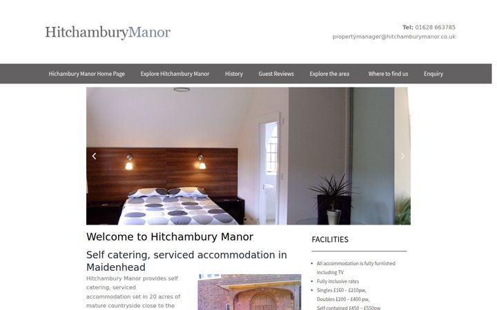 Screenshot of hitchamburymanor.co.uk