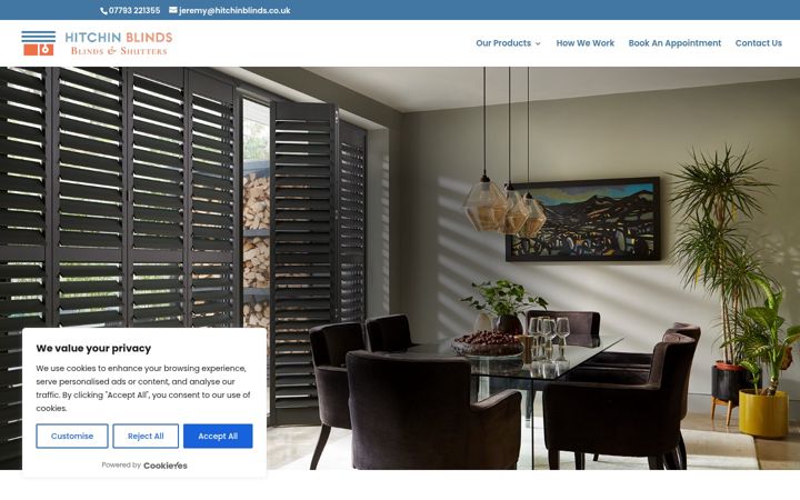 Screenshot of hitchinblinds.co.uk
