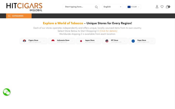 Screenshot of hitcigars.com