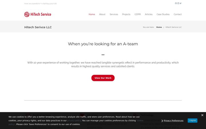 Screenshot of hitech-us.com