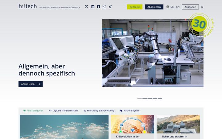 Screenshot of hitech.at