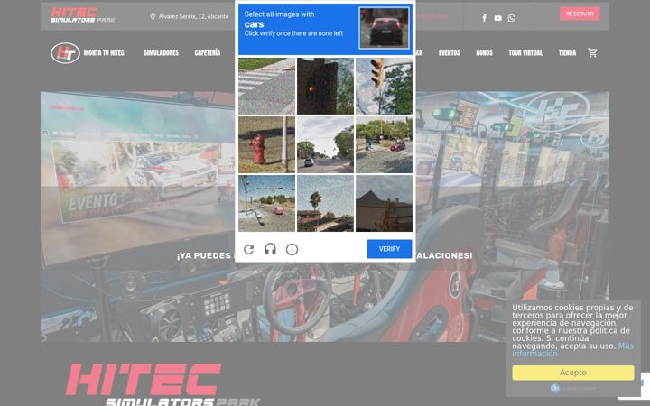 Screenshot of hitecsimulatorspark.com