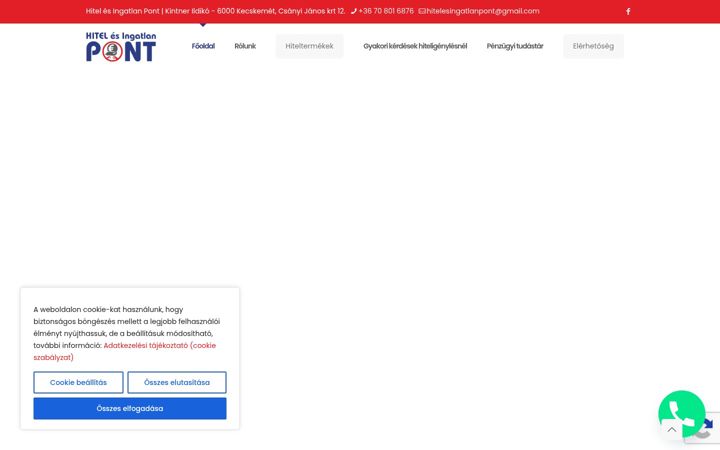 Screenshot of hitelesingatlanpont.hu