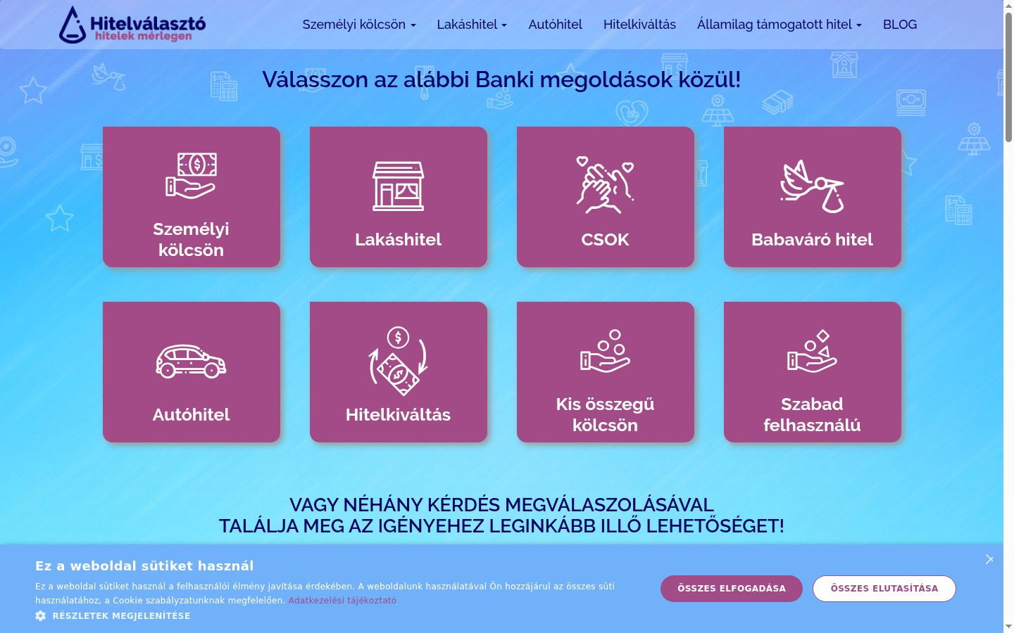 Screenshot of the consent banner shown before any interaction