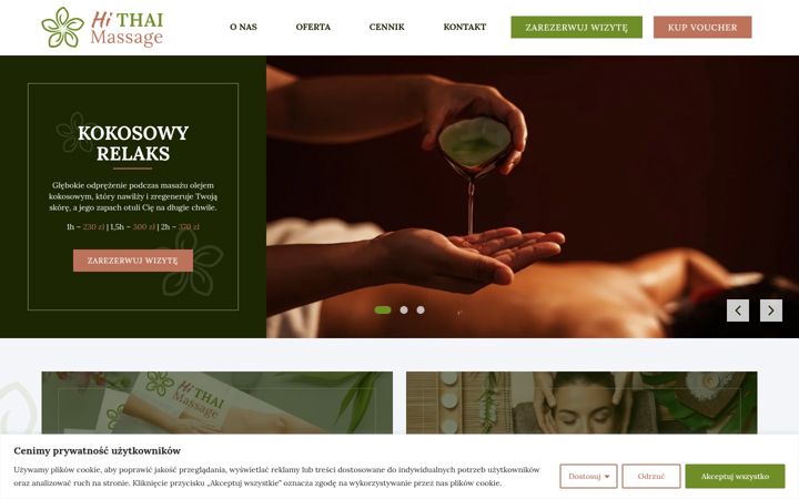 Screenshot of hithaimassage.pl