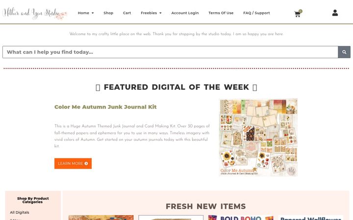 Screenshot of hitherandyonstudio.com