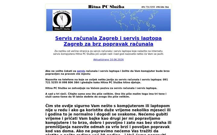 Képernyőkép: hitna-pc-sluzba.hr