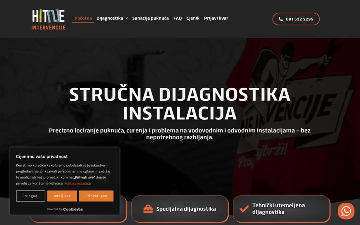 Screenshot of hitne-intervencije.hr