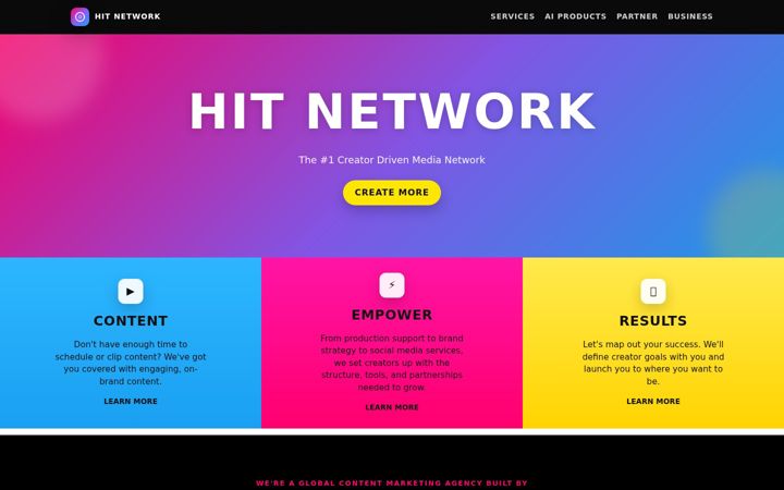 Screenshot of hitnetwork.com