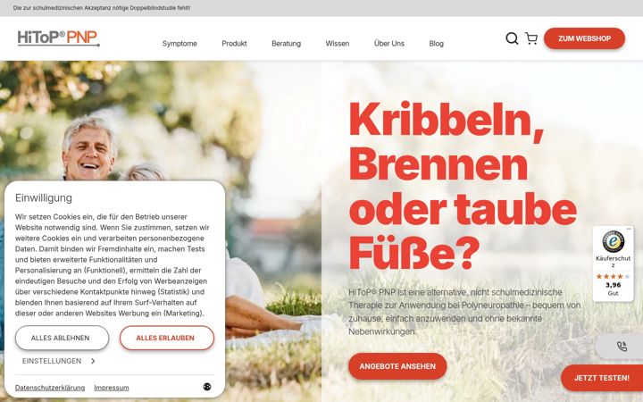 Screenshot of hitop-therapie.de