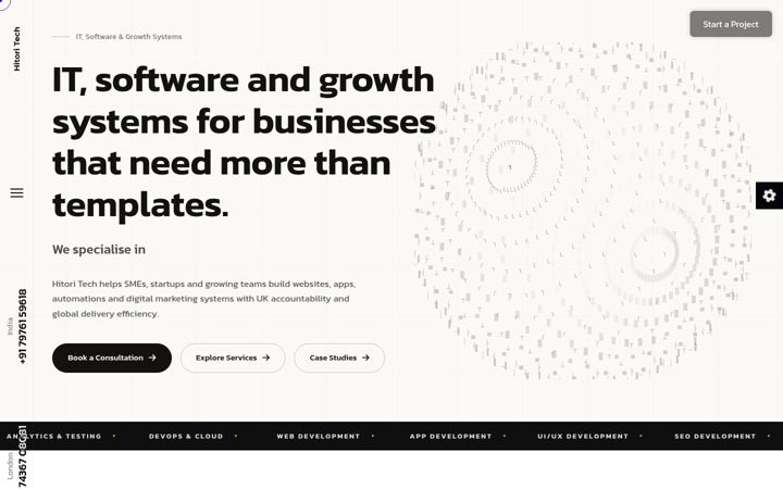 Screenshot of hitoritech.com