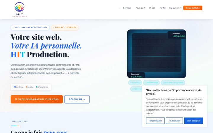Screenshot of hitproduction.fr