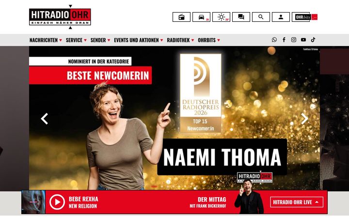 Screenshot of hitradio-ohr.de