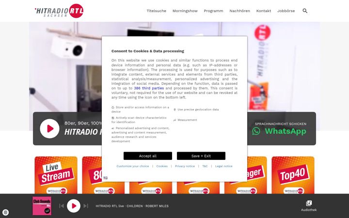 Screenshot of hitradio-rtl.de