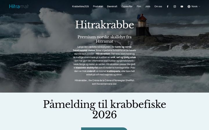 Screenshot of hitramat.no